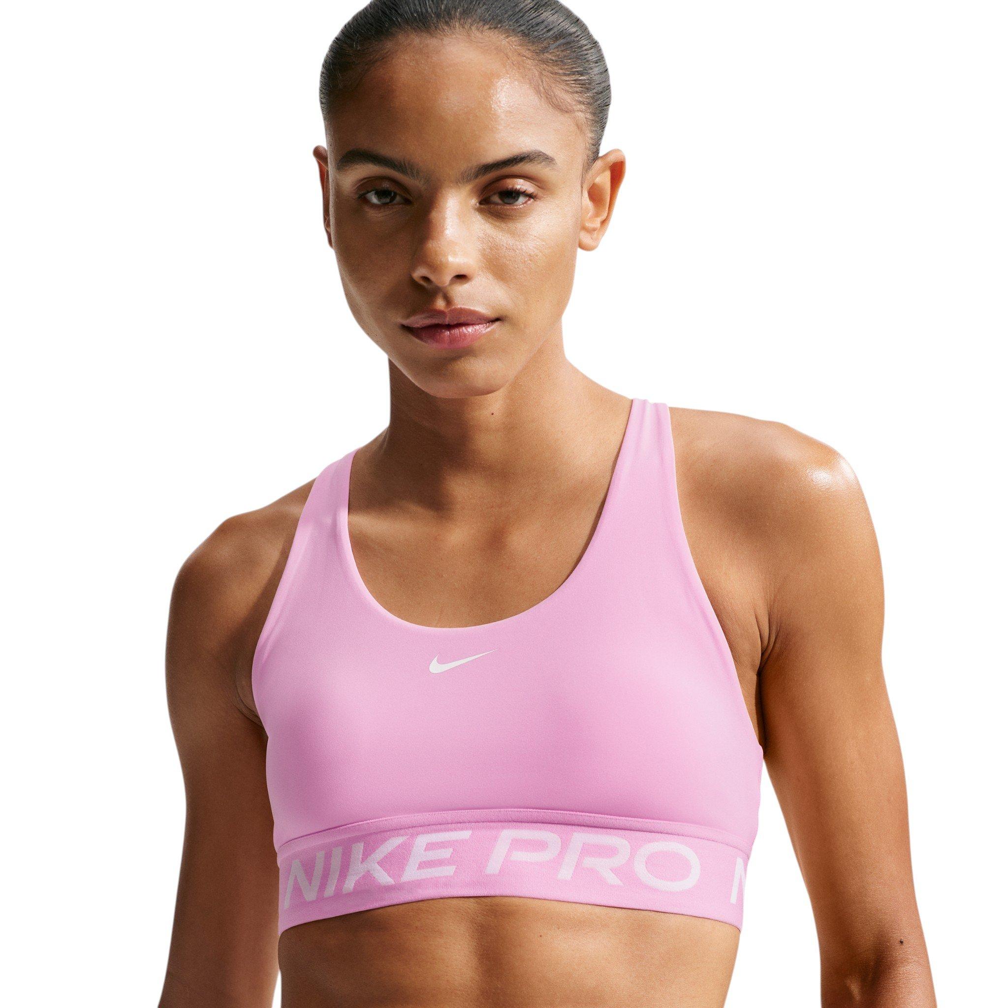 Nike Women's Pro 365 Lt-Support Non-Padded Sports Bra - Pink/White - PINK/WHITE